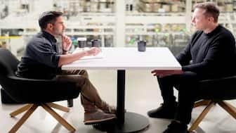 Zerodha co-founder Nikhil Kamath with Elon Musk on the former's podcast, ‘People’ by WTF. Image Courtesy: X