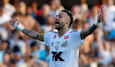 Neymar has scored eight goals for Santos this year. Image: AFP