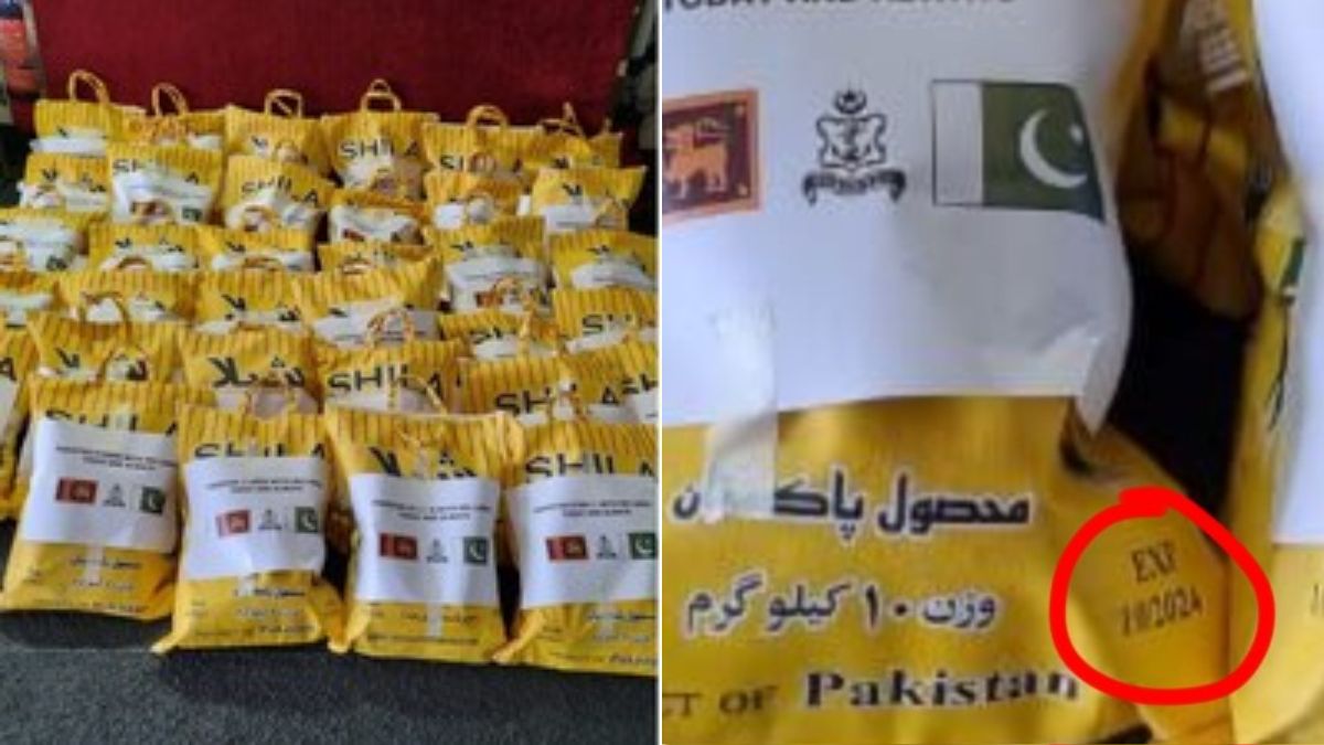 Pakistan High Commission posted photos of its relief shipment to Sri Lanka on X. It showed cartons of food and supplies that appear to be past their expiry date. Image courtesy: X Pakistan High Commission posted photos of its relief shipment to Sri Lanka on X. It showed cartons of food and supplies that appear to be past their expiry date. Image courtesy: X