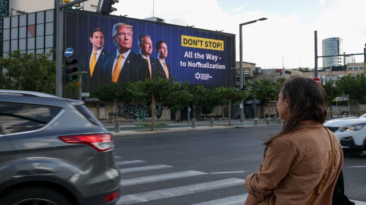 A billboard shows images of US Secretary of State Marco Rubio, US President Donald Trump, US Special Envoy to the Middle East Steve Witkoff and Jared Kushner, amid a ceasefire between Israel and Hamas in Gaza, in Tel Aviv, Israel. File image/Reuters A billboard shows images of US Secretary of State Marco Rubio, US President Donald Trump, US Special Envoy to the Middle East Steve Witkoff and Jared Kushner, amid a ceasefire between Israel and Hamas in Gaza, in Tel Aviv, Israel. File image/Reuters