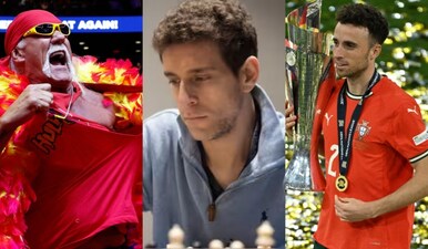 Hulk Hogan (L), Daniel Naroditsky (C) and Diogo Jota all passed away in 2025. AP, AFP, Reuters