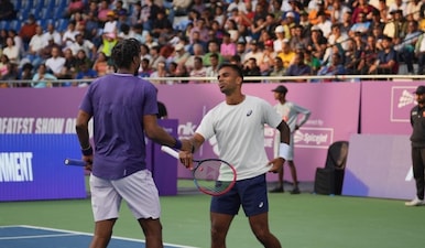 The clash between Sumit Nagal and Dhakshineswar Suresh was won by Nagal. Special arrangement