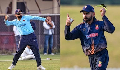 Rohit Sharma and Virat Kohli are not playing in the Vijay Hazare Trophy matches on Wednesday. Images: PTI
