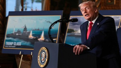 US President Donald Trump attends a press conference, as he makes an announcement about the Navy's "Golden Fleet" at Mar-a-Lago in Palm Beach, Florida. File image/Reuters