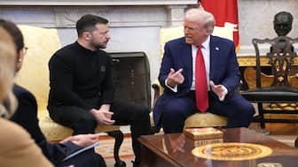 US President Donald Trump argues with Ukrainian President Volodymyr Zelensky in the Oval Office at the White House on February 28, 2025 in Washington, DC. It was a much-anticipated meeting. It was not expected to be contentious at all. Then it turned into a full-on yelling match. This contentious meeting set the tone for all future world leaders' visit to the White House. AFP
