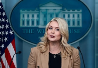 White House Press Secretary Karoline Leavitt holds a press briefing at the White House in Washington, DC, US. Reuters