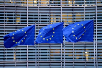 European Union flags flutter outside the European Commission headquarters on the day of a European Union leaders' summit in Brussels, Belgium. File photo/Reuters