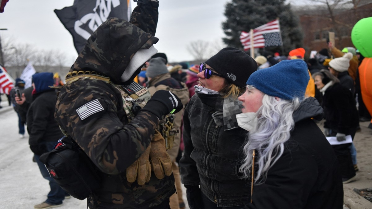 Protesters (R) are confronted by an ICE supporter during a demonstration outside the Bishop Whipple Federal Building in Minneapolis, Minnesota, on January 15, 2026. AFP Protesters (R) are confronted by an ICE supporter during a demonstration outside the Bishop Whipple Federal Building in Minneapolis, Minnesota, on January 15, 2026. AFP