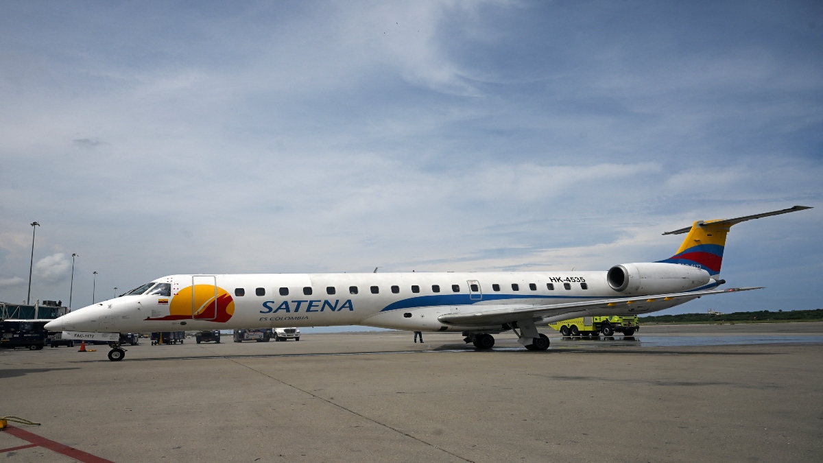 A Satena Airlines aircraft covering the route Bogota-Caracas is pictured upon arrival at Simon Bolivar International Airport in Maiquetia, La Guaira State, Venezuela, on November 9, 2022. File Image: AFP A Satena Airlines aircraft covering the route Bogota-Caracas is pictured upon arrival at Simon Bolivar International Airport in Maiquetia, La Guaira State, Venezuela, on November 9, 2022. File Image: AFP