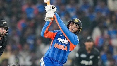 India opener Abhishek Sharma struck five fours and eight sixes during his knock of 84 off 35 balls in the first T20I against New Zealand in Nagpur. PTI