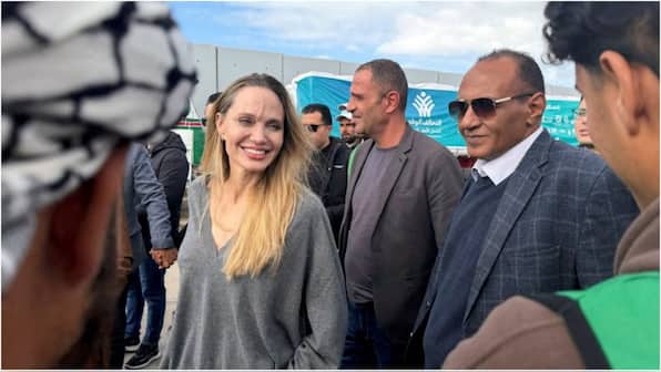 Angelina Jolie visits Rafah crossing as Israel threatens to suspend Gaza aid operations
