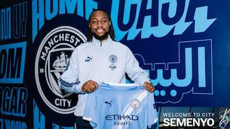 Antoine Semenyo will wear the jersey number 42 at City. Image: MUFC