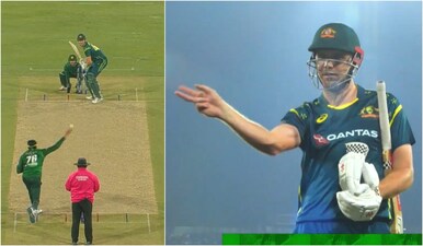 Cameron Green gestured twice that Usman Tariq was throwing the ball in his bowling action. X/TheRealPCB