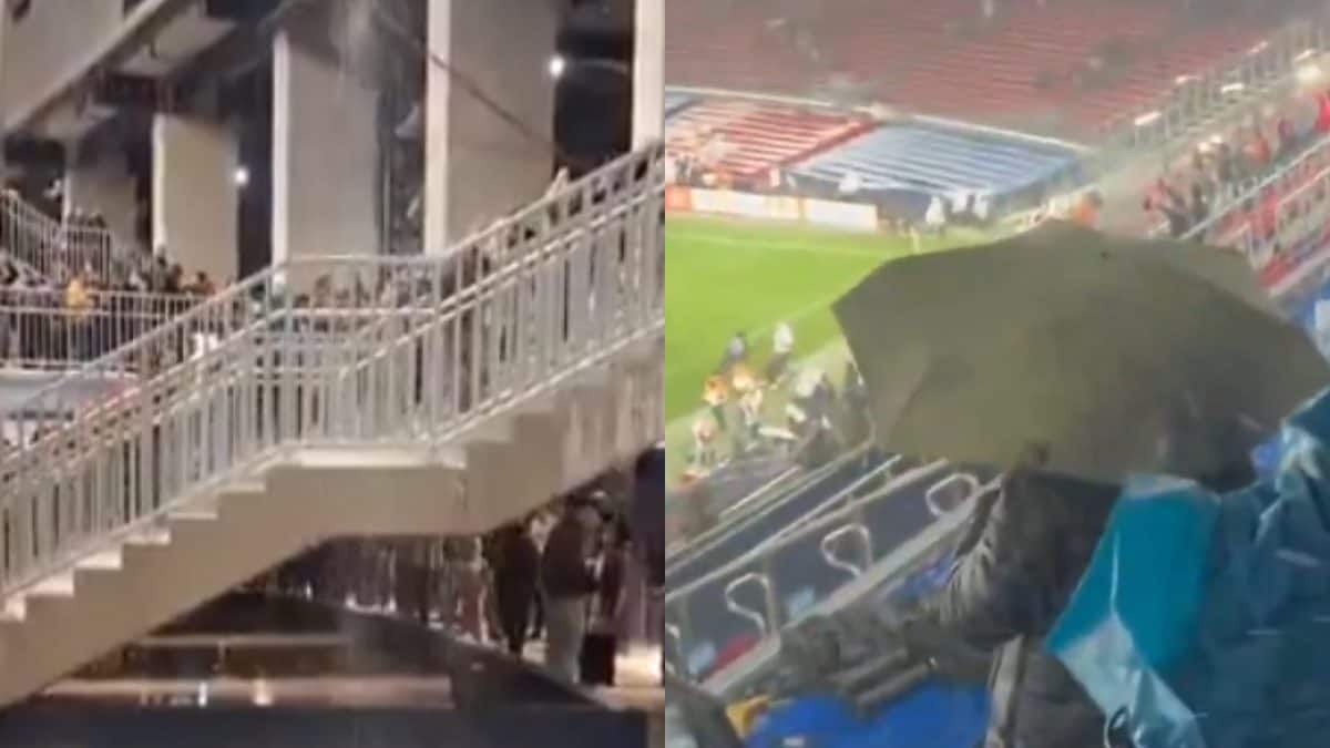 Camp Nou roof leaks during Barcelona match, fans, president and media left drenched amid renovation chaos