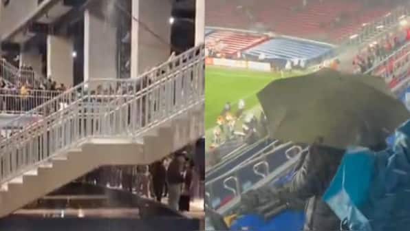 Camp Nou roof leaks during Barcelona match, fans, president and media left drenched amid renovation chaos