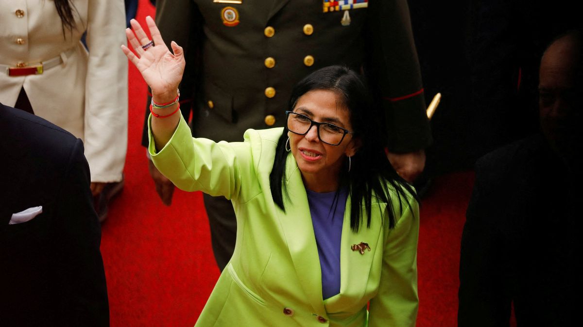 Venezuela's interim president Delcy Rodriguez waves as she walks to deliver her first annual address to the nation at the National Assembly, in Caracas, Venezuela, January 15, 2026. File Image/Reuters Venezuela's interim president Delcy Rodriguez waves as she walks to deliver her first annual address to the nation at the National Assembly, in Caracas, Venezuela, January 15, 2026. File Image/Reuters