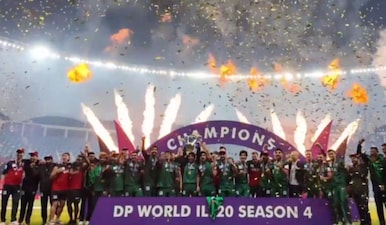 Desert Vipers defeated MI Emirates by 46 runs in the final to win the ILT20 title. Images: ILT20/X
