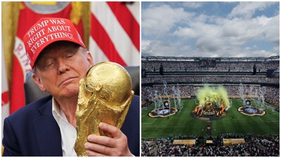 US President Donald Trump has become the face of the 2026 FIFA World Cup, with his policies playing a big role in shaping the tournament's perception. Image: Reuters