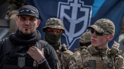 Russian Volunteer Corps (RDK) commander Denis Kapustin, also known by the nom de guerre White Rex, is seen amid Russia's attack on Ukraine near the Russian border in Ukraine on May 24, 2023. (Photo: Viacheslav Ratynskyi/Reuters)
