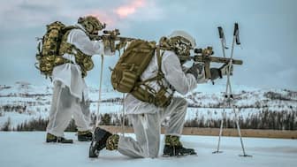 British Royal Marines operate with Norway's military personnel in Arctic Circle in northern Norway in this undated photograph. (Photo: X/Nato)