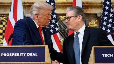 US President Donald Trump and British Prime Minister Keir Starmer.