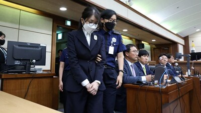 Ex-South Korean First Lady Kim Keon Hee arrives for her first trial hearing on corruption charges at a courtroom of the Seoul Central District Court on September 24, 2025, in Seoul, South Korea. (Photo: Chung Sung-Jun/Pool via Reuters) 