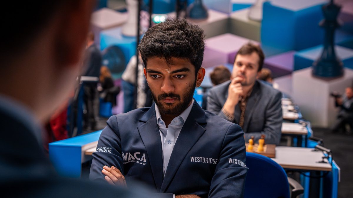 D Gukesh secured his first win after five rounds at Tata Steel Chess 2026. Image: Tata Steel Chess Tournament
D Gukesh secured his first win after five rounds at Tata Steel Chess 2026. Image: Tata Steel Chess Tournament