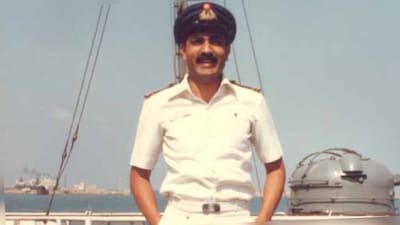 Indian Navy officer Commander Purnendu Tiwari. Image: FP