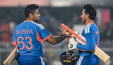 Suryakumar Yadav and Abhishek Sharma both finished with unbeaten half-centuries as India beat New Zealand by eight wickets in the third T20I. AFP