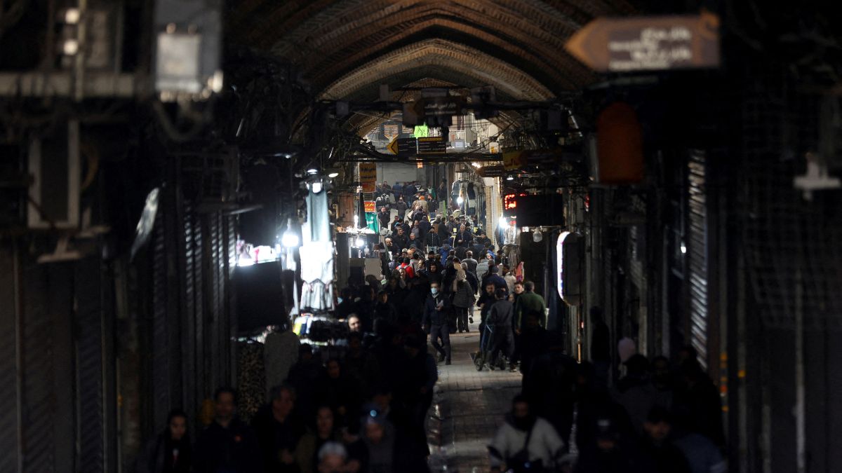 People walk past closed shops, following protests over a plunge in the currency's value, in the Tehran Grand Bazaar in Tehran, Iran, December 30, 2025. File Image/WANA via Reuters People walk past closed shops, following protests over a plunge in the currency's value, in the Tehran Grand Bazaar in Tehran, Iran, December 30, 2025. File Image/WANA via Reuters