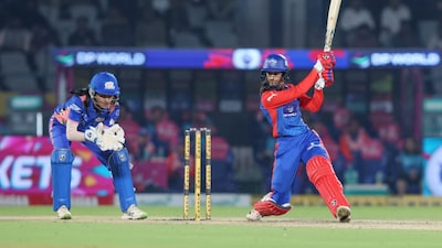 Jemimah Rodrigues steered Delhi Capitals to their second victory over the season with an unbeaten half-century against Mumbai Indians. Image credit: BCCI