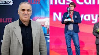Magnus Carlsen had said in the past that Garry Kasparov is the greatest player of all time. Images: Reuters/FIDE
