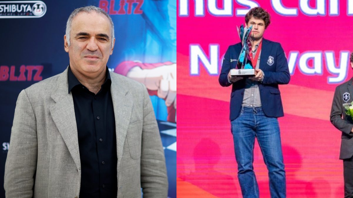 Magnus Carlsen had said in the past that Garry Kasparov is the greatest player of all time. Images: Reuters/FIDE
Magnus Carlsen had said in the past that Garry Kasparov is the greatest player of all time. Images: Reuters/FIDE