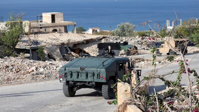 Lebanese army members drive military vehicles during a Lebanese army media tour, to review the army's operations in the southern Litani sector, in Naqoura, near the border with Israel, southern Lebanon, November 28, 2025. Reuters File

