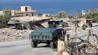 Lebanese army members drive military vehicles during a Lebanese army media tour, to review the army's operations in the southern Litani sector, in Naqoura, near the border with Israel, southern Lebanon, November 28, 2025. Reuters File

