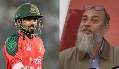 Najmul Islam (R) has been in controversy since he called Tamim Iqbal an Indian agent. AFP & YouTube/Dhakapost