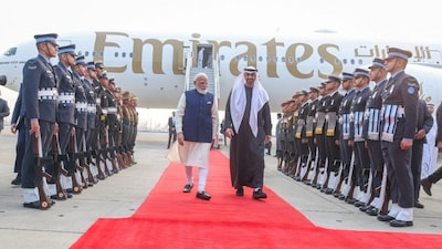Prime Minister Narendra Modi and UAE President Sheikh Mohamed bin Zayed Al Nahyan. Photo: File/PIB