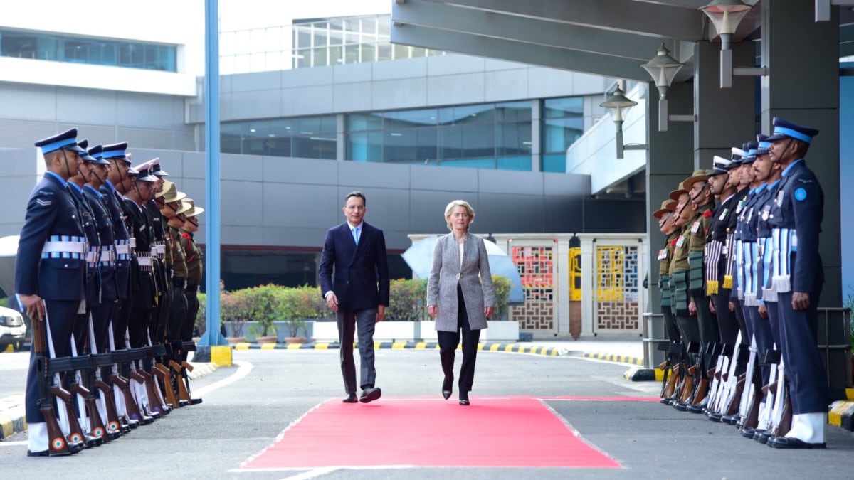 EU chief Ursula arrives in New Delhi, to be chief guest for India’s 77th Republic Day EU chief Ursula arrives in New Delhi, to be chief guest for India’s 77th Republic Day
