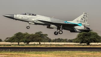 A JF-17 Thunder fighter jet of the Pakistan Air Force takes off from Mushaf base in Sargodha, north Pakistan, on June 7, 2013. Reuters File