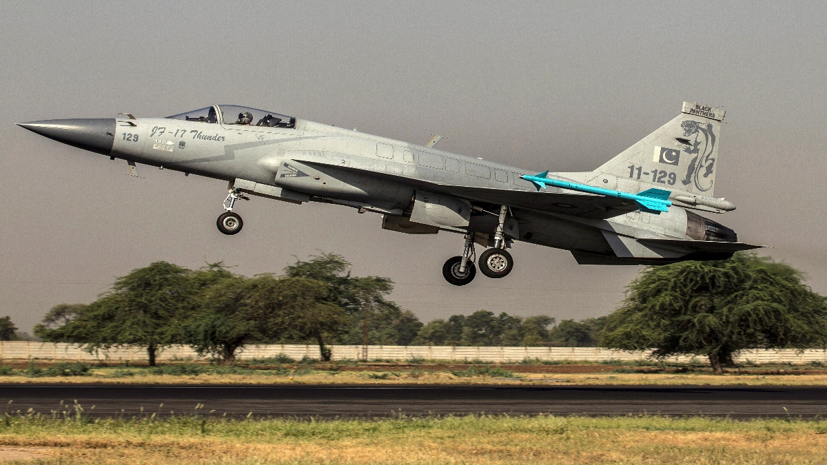 A JF-17 Thunder fighter jet of the Pakistan Air Force takes off from Mushaf base in Sargodha, north Pakistan, on June 7, 2013. Reuters File A JF-17 Thunder fighter jet of the Pakistan Air Force takes off from Mushaf base in Sargodha, north Pakistan, on June 7, 2013. Reuters File
