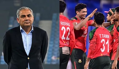 Pakistan Cricket Board has written to ICC, supporting Bangladesh's demand. Images: AFP/Bangladesh Cricket Board/X
