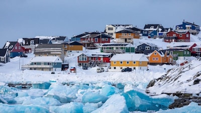 Icebergs float in the water off Nuuk, Greenland, on March 7, 2025.
Any US attack on a NATO ally would be the end of "everything", Denmark's Prime Minister Mette Frederiksen warned on January 5, 2026, after US President Donald Trump repeated his desire to annex Greenland.- AFP