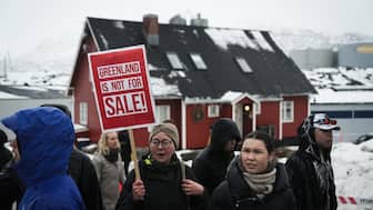 Young people with placards reading "Greenland is not for sale!"
US President Donald Trump escalated his quest to acquire Greenland, threatening multiple European nations with tariffs of up to 25 percent until his purchase of the Danish territory is achieved.- AFP
