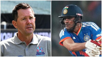 Ricky Ponting has expressed surprise over Shubman Gill's omission from India's T20 World Cup squad. Image: AFP/AP