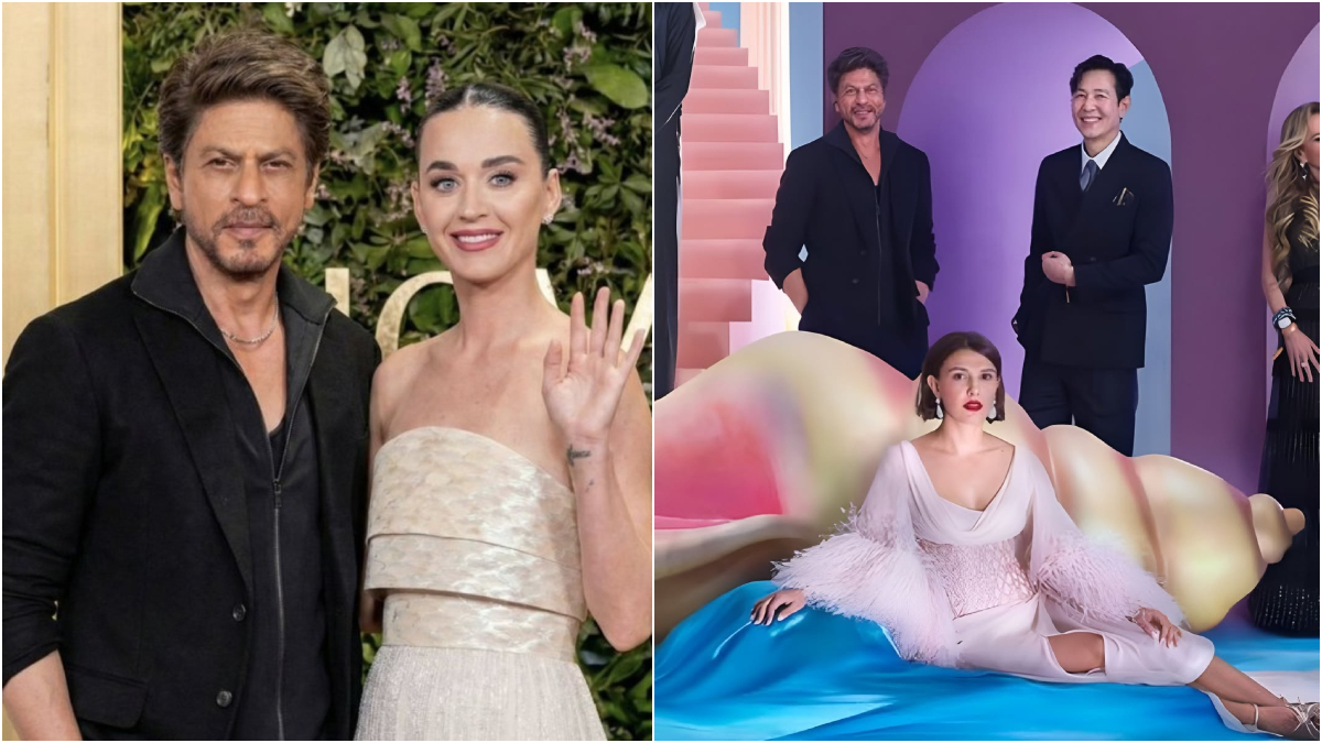 Shah Rukh Khan poses with Millie Bobby Brown, 'Squid Game' actor Lee Jung-Jae and Katy Perry Shah Rukh Khan poses with Millie Bobby Brown, 'Squid Game' actor Lee Jung-Jae and Katy Perry