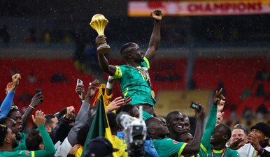 Sadio Mane never let footballing success overshadow who he is as a person, and those same values came to the fore in the AFCON final. Image: Reuters