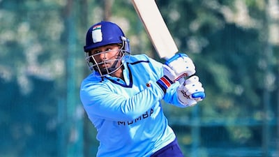 Sarfaraz Khan bats during Mumbai's Vijay Hazare Trophy Group C clash against Punjab in Jaipur on Thursday, 8 January. PTI