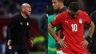 Egypt coach Hossam Hassan went on a passionate rant after Senegal defeated them in African Cup of Nations semi-final. Images: Reuters
