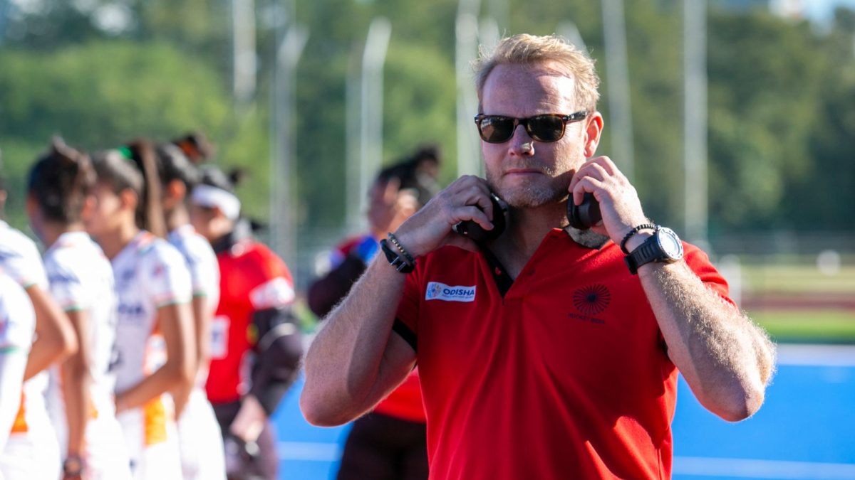 Sjoerd Marijne helped Indian women’s hockey team clinch a historic fourth-place finish at the Tokyo Olympic Games in 2021. Image: Hockey India
Sjoerd Marijne helped Indian women’s hockey team clinch a historic fourth-place finish at the Tokyo Olympic Games in 2021. Image: Hockey India