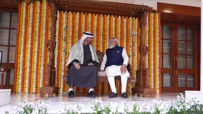 PM Modi presented the UAE President with a Royal Carved Wooden Jhula, an intricately crafted swing from Gujarat that holds a special place in many traditional Gujarati homes. (X)
